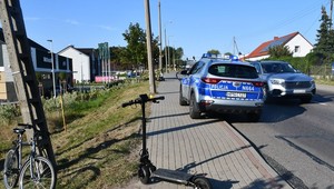 Zderzenie rowerzysty i hulajnogi elektrycznej w Kwidzynie. 9-latka w szpitalu