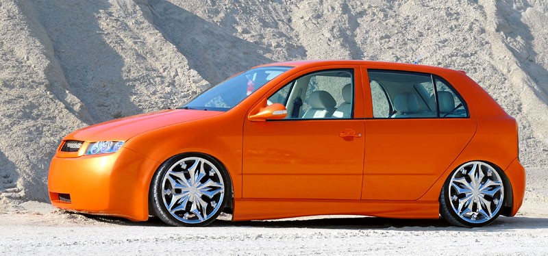 Garaż tunera: Škoda Fabia 1.4 16V – lisek pustynny