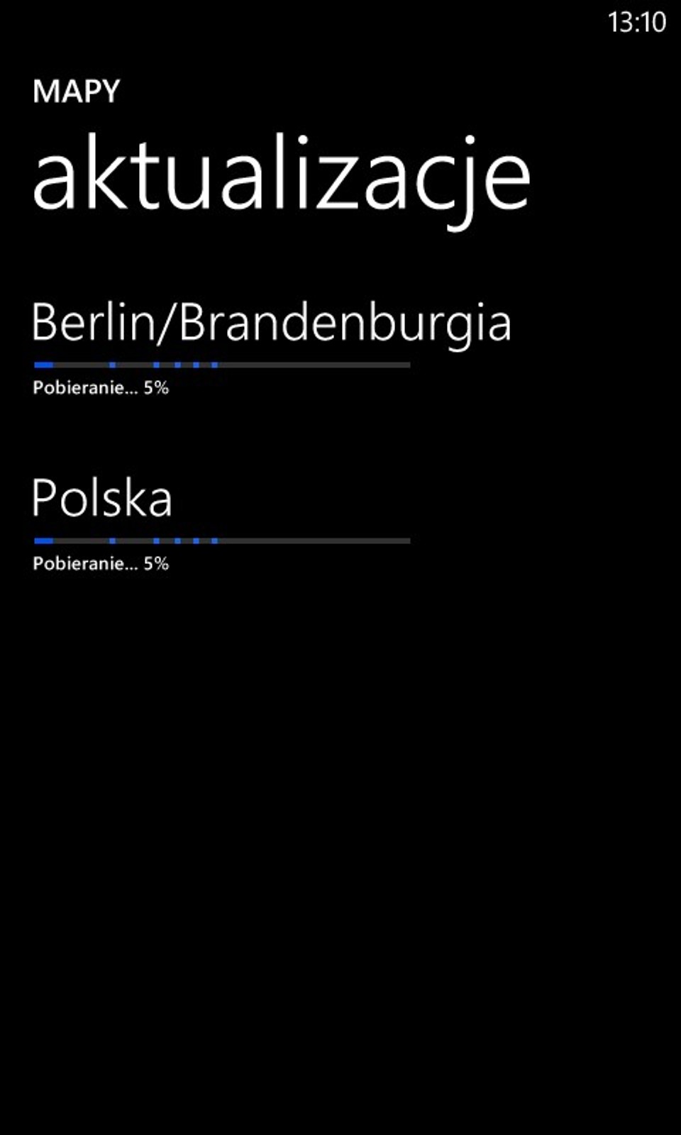 Aktualizacja nawigacji i map Here Drive+