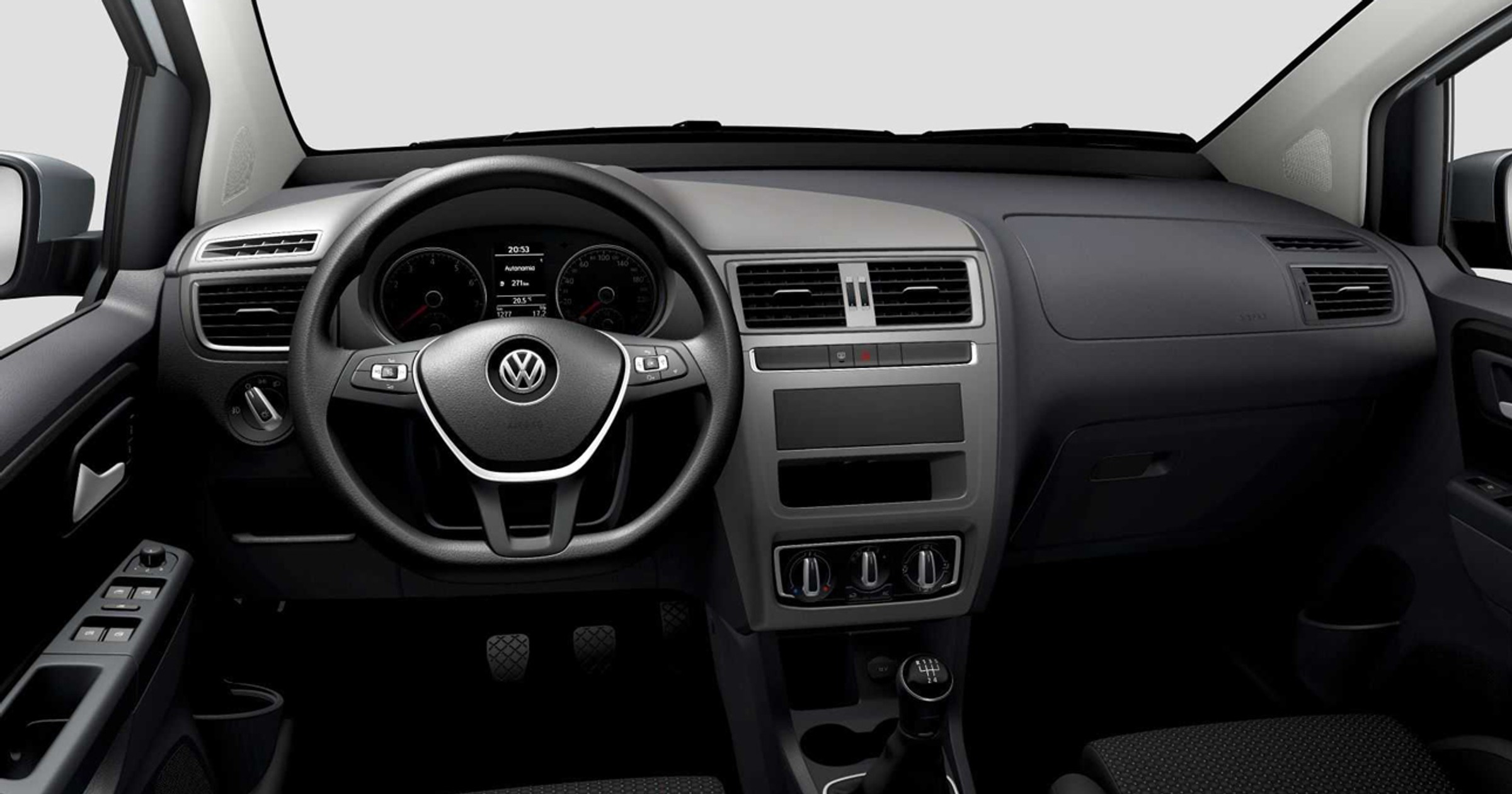Volkswagen Fox z deską rozdzielczą bez radia jak w latach 90.