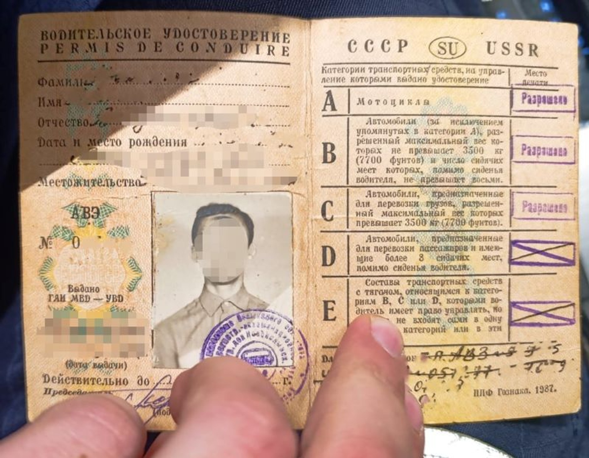 Okazał prawo jazdy z czasów ZSRR