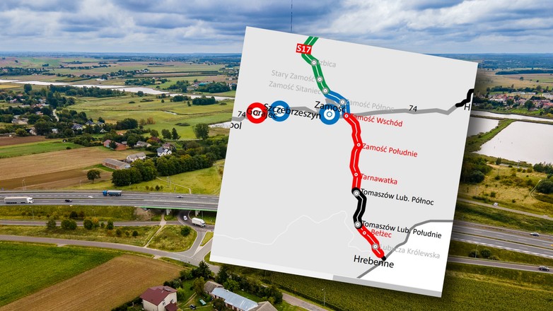 Droga S17 w okolicach Zamościa