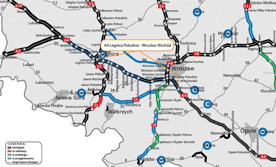 Autostrada A4 Legnica — Wrocław