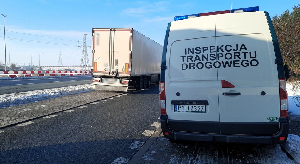 Łotewska ciężarówka zatrzymana do kontroli przez ITD