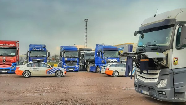 Belgijskie służby przeprowadziły zmasowaną kontrolę kierowców ciężarówek