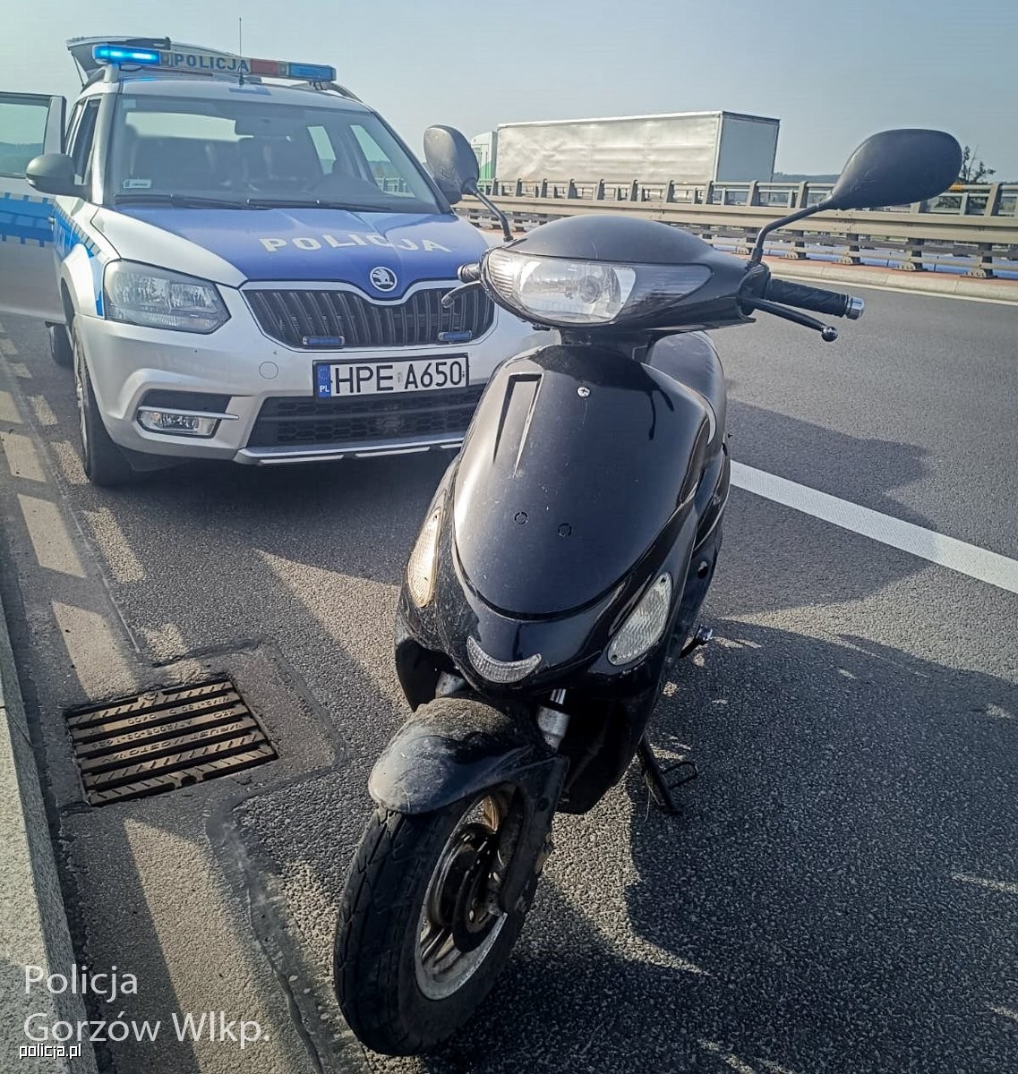 Nietrzeźwy jechał skuterem po S3 pod prąd