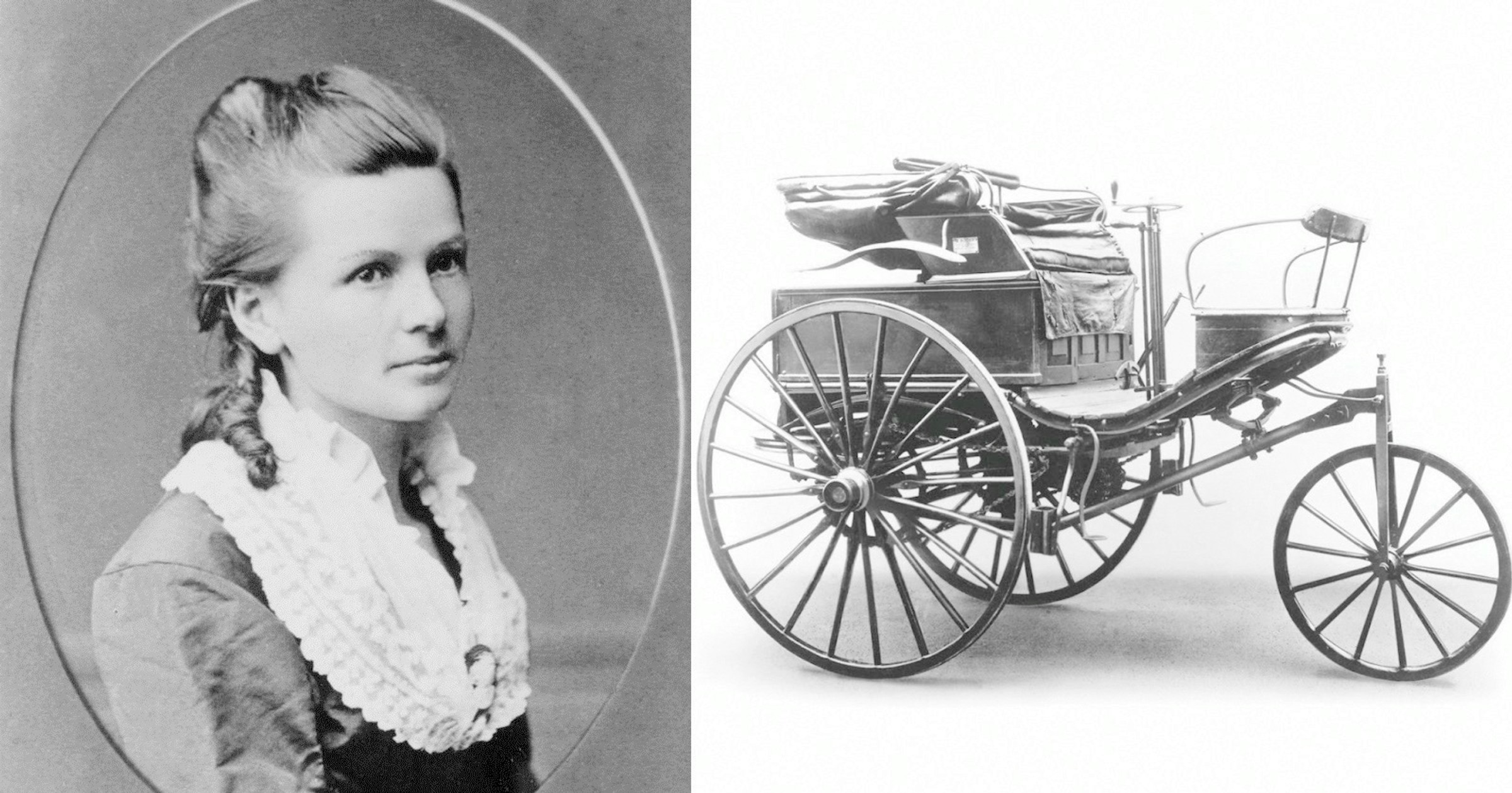 Bertha Benz i trzykołowy Benz-Patentwagen
