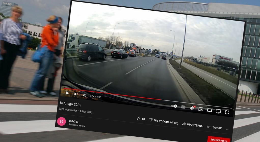 Policja wyprzedza na przejściu dla pieszych