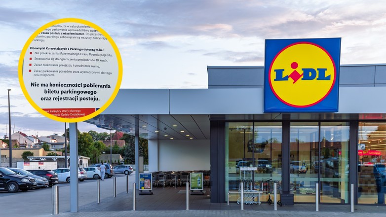 Parking przed sklepem Lidl - zdjęcie ilustracyjne
