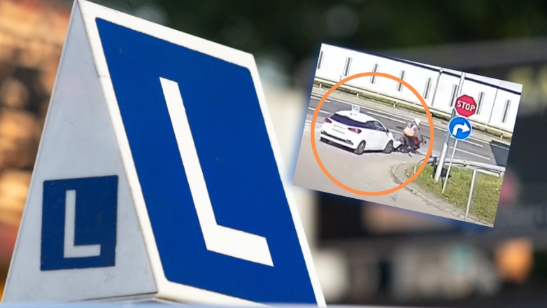 Instruktor uderzył w motocykl kursanta