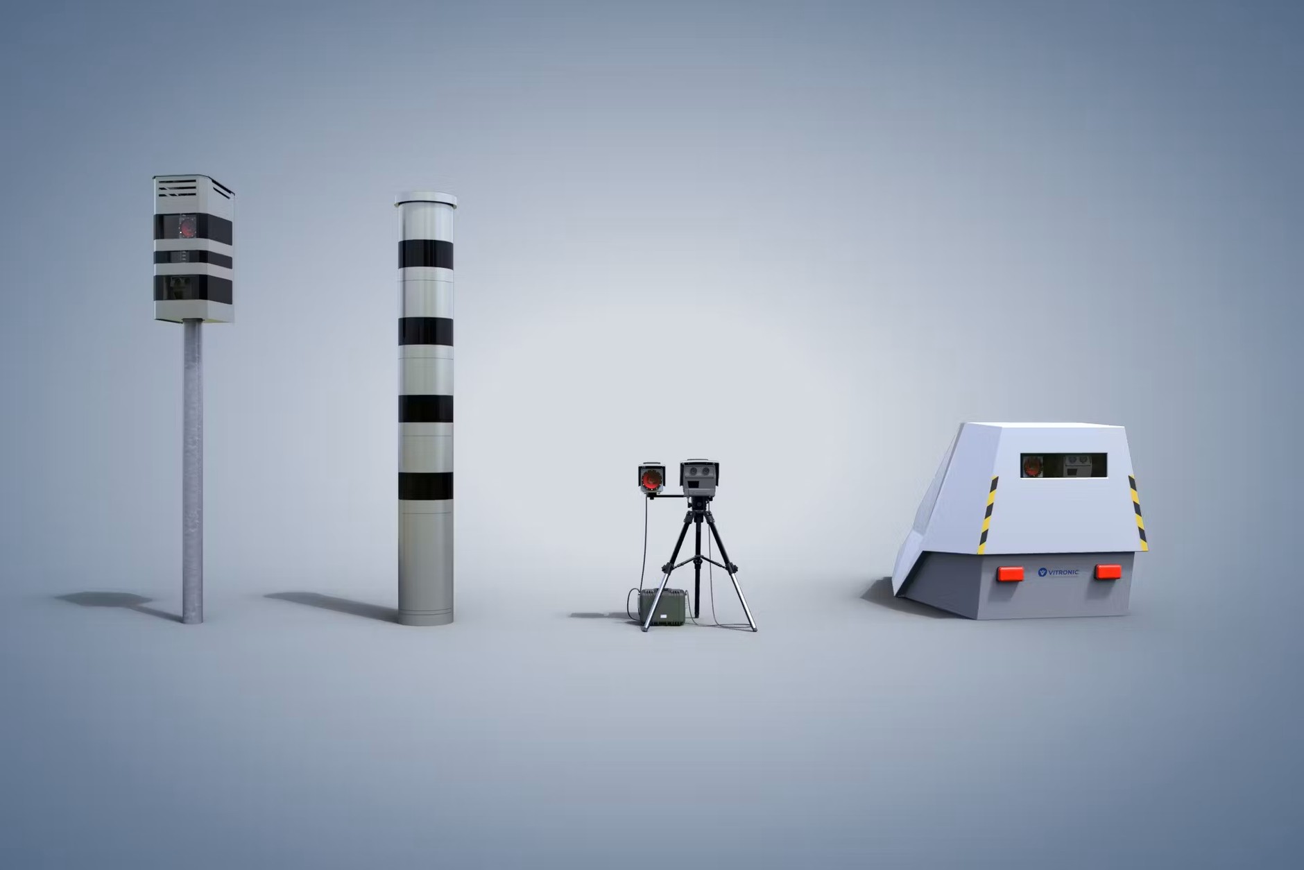 Paleta różnych urządzeń z technologią lidarową Vitronic
