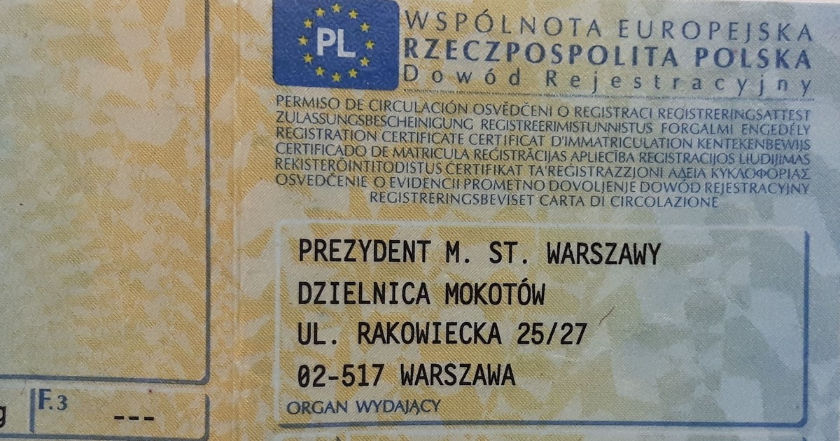 Dowód rejestracyjny