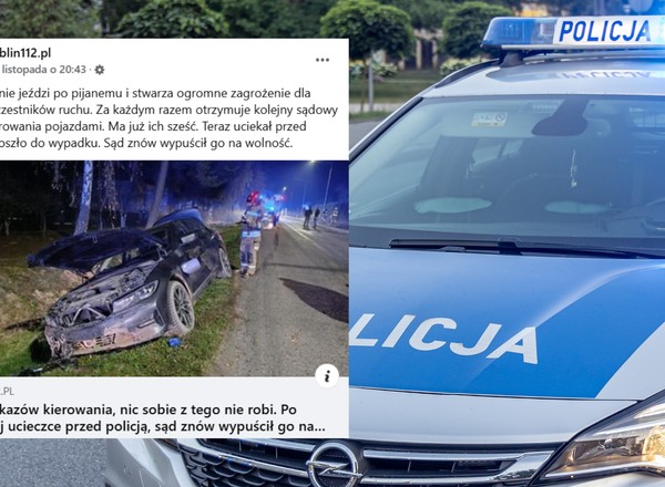 Ma sześć zakazów prowadzenia auta. Sąd nadal nie chce go aresztować. Absurdalne tłumaczenie