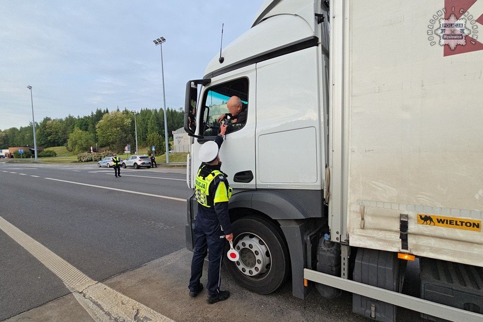 Kontrola trzeźwości na autostradzie A4