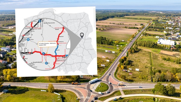 Autostrada A2 będzie dłuższa. Nowy odcinek powstanie na wschód od Warszawy [MAPA]