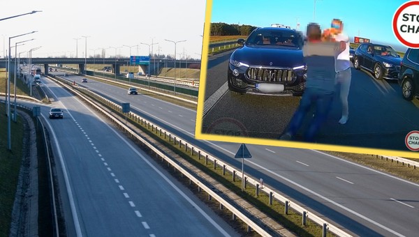 Szokujące sceny na autostradzie A2. Kierowcy pobili się na środku jezdni [WIDEO]
