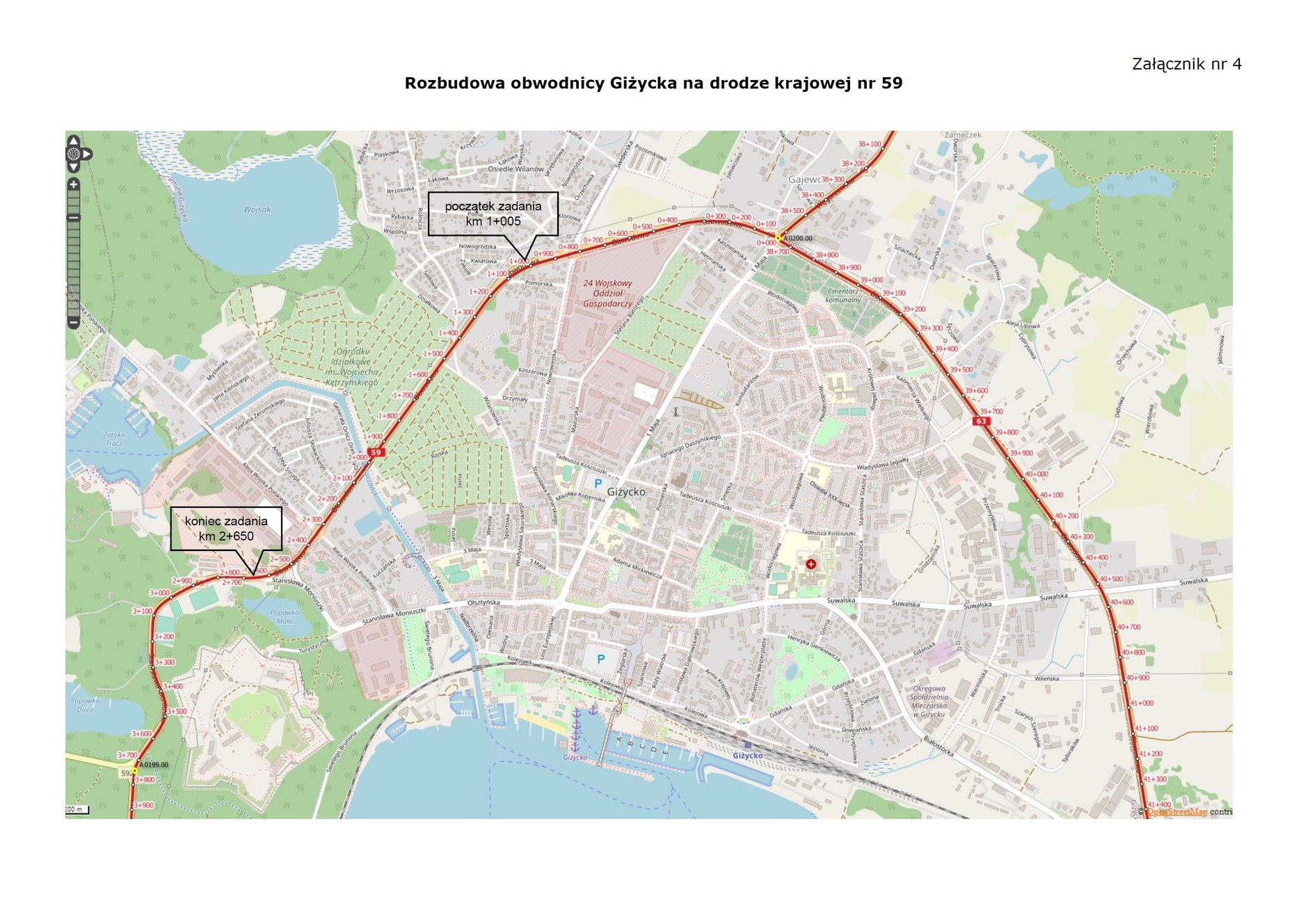 Obwodnica Giżycka — plan orientacyjny