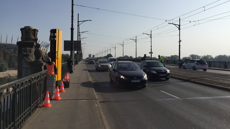 Na moście Poniatowskiego pojawiły się fotoradary