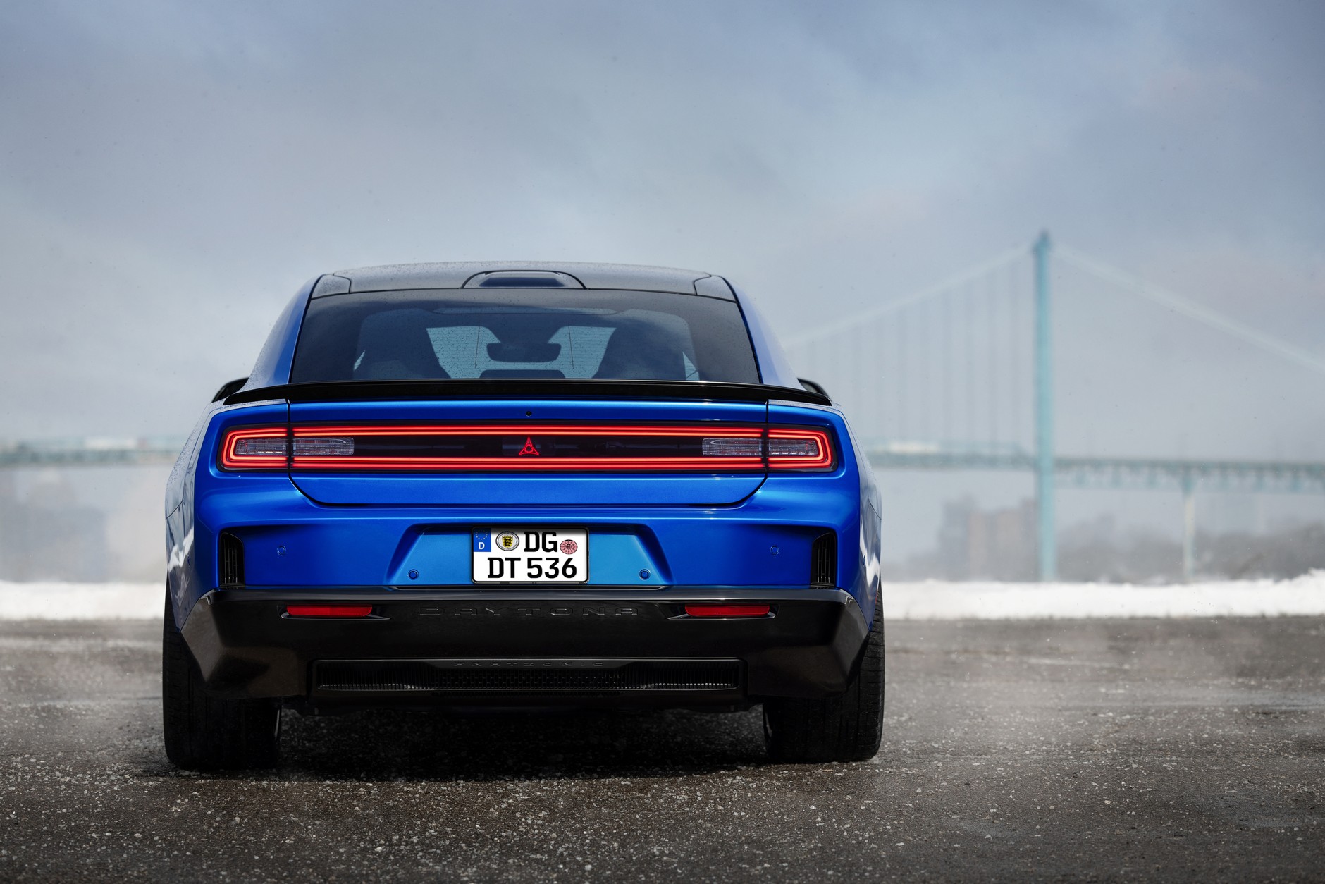 Bright blue Bludicrous paint is one of eight exterior options fo