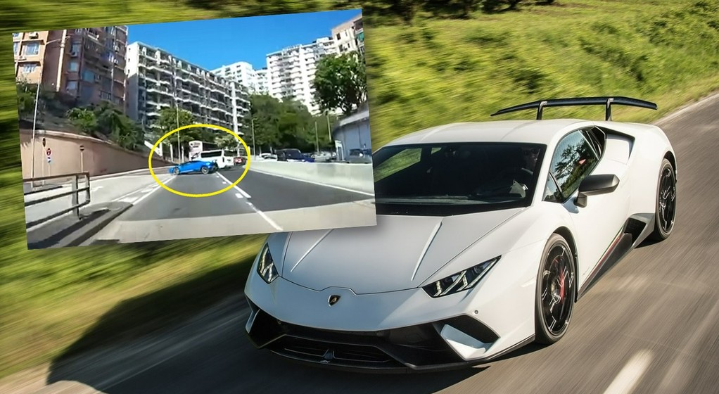 Lamborghini Huracan Performante rozbite w Hongkongu