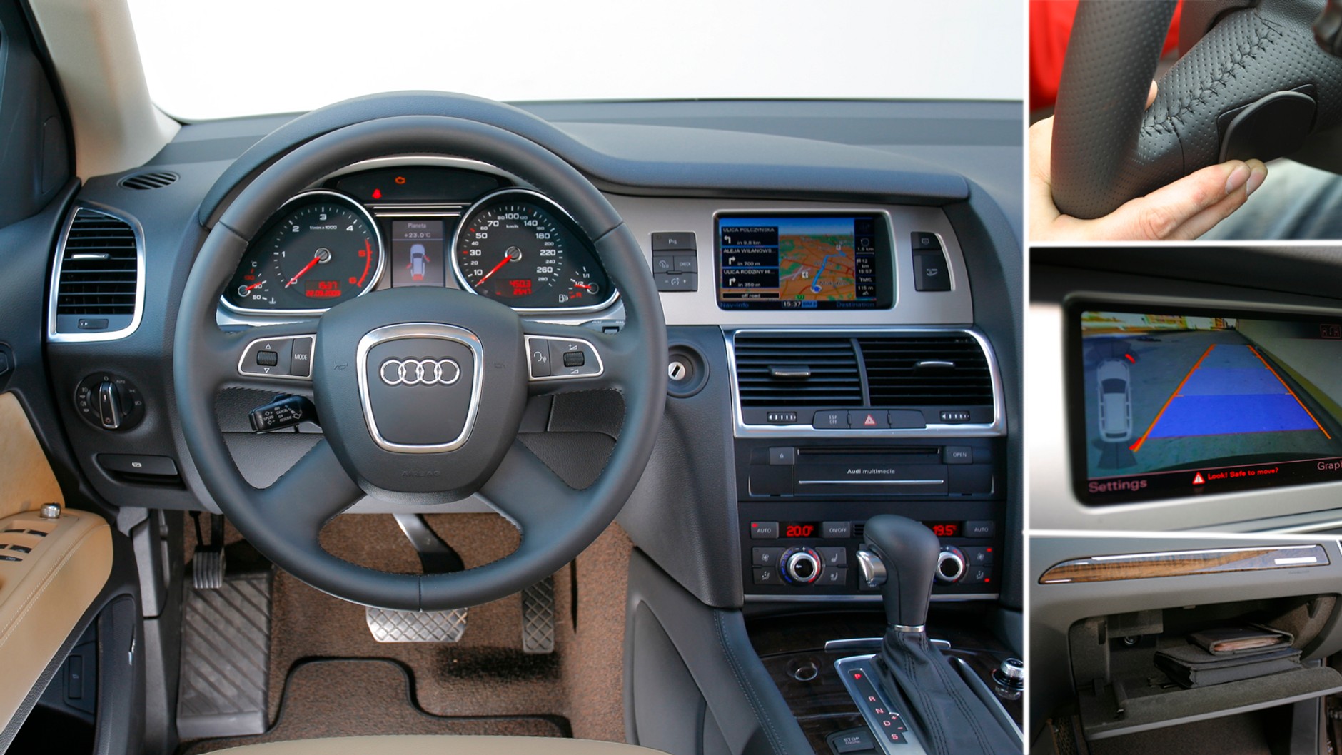 Wnętrze pierwszego SUV-a Audi trąci już nieco myszką. Ale braku komfortu czy niskiej jakości nikt mu nie zarzuci. 