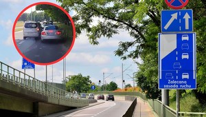 Kuriozalne nagranie. Tak z suwakiem walczyli kierowcy w Łodzi