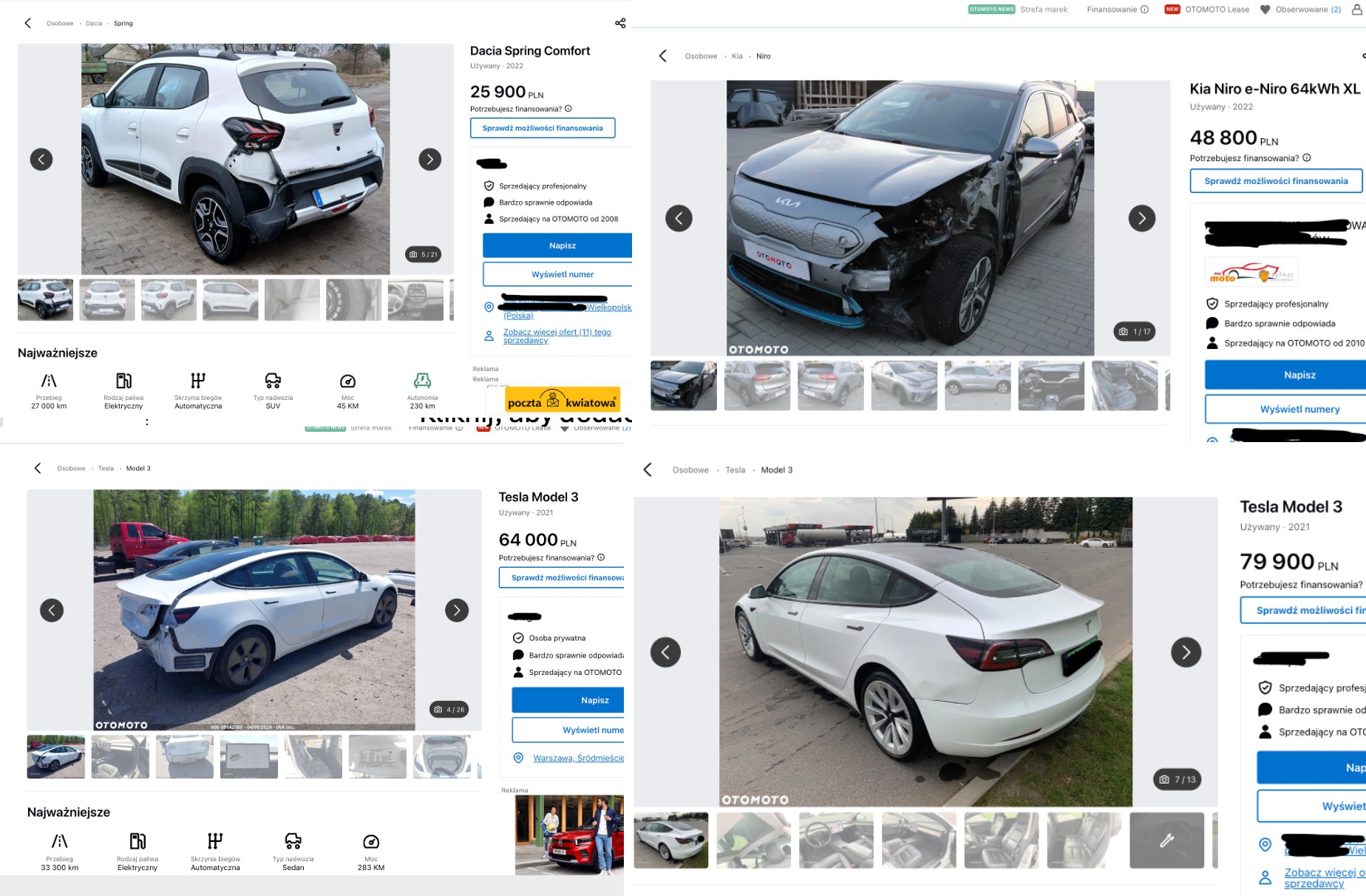 W ogłoszeniach na Otomoto nie brakuje aut uszkodzonych w dość niskich cenach. Pytanie, ile będzie kosztować naprawa i skąd wziąć części...