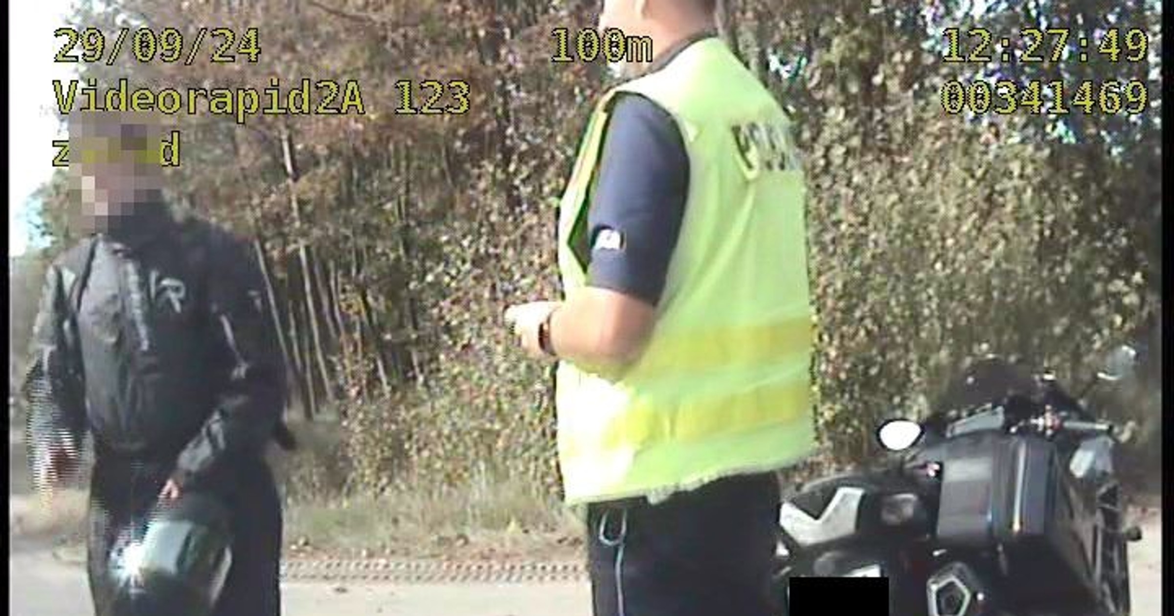 Policjanci zatrzymali motocyklistę na krajowej "dwójce". Dostał rekordową liczbę punktów