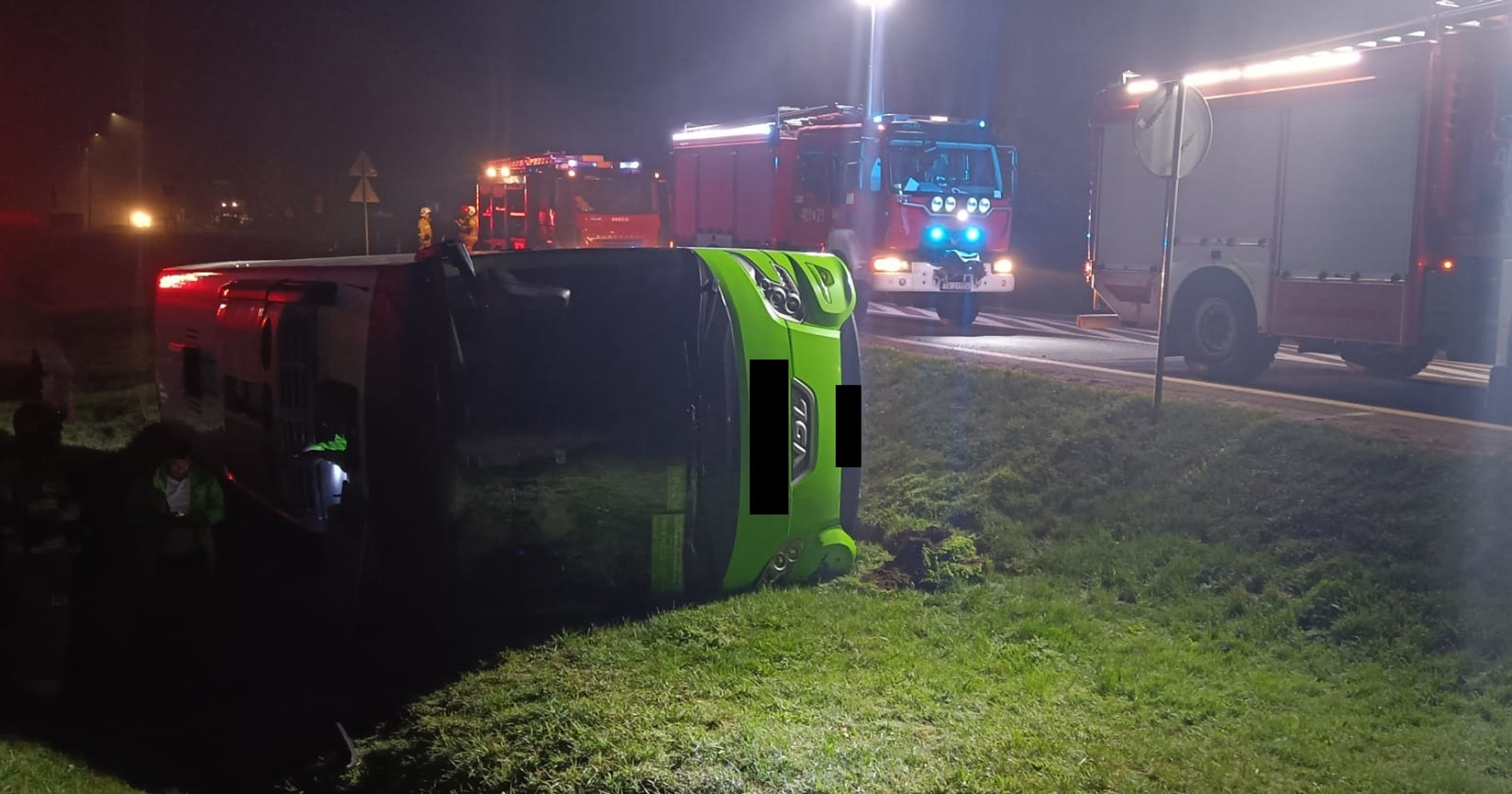 Wypadek ukraińskiego autokaru na DK73