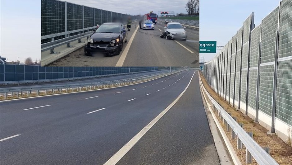 Kolizja na Północnej Obwodnicy Krakowa