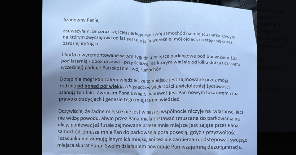 List od sąsiadki stał się hitem sieci