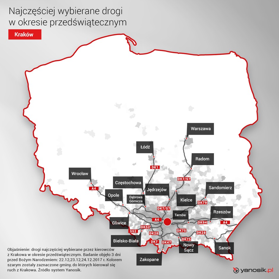 Krakow ruch przedswiateczny