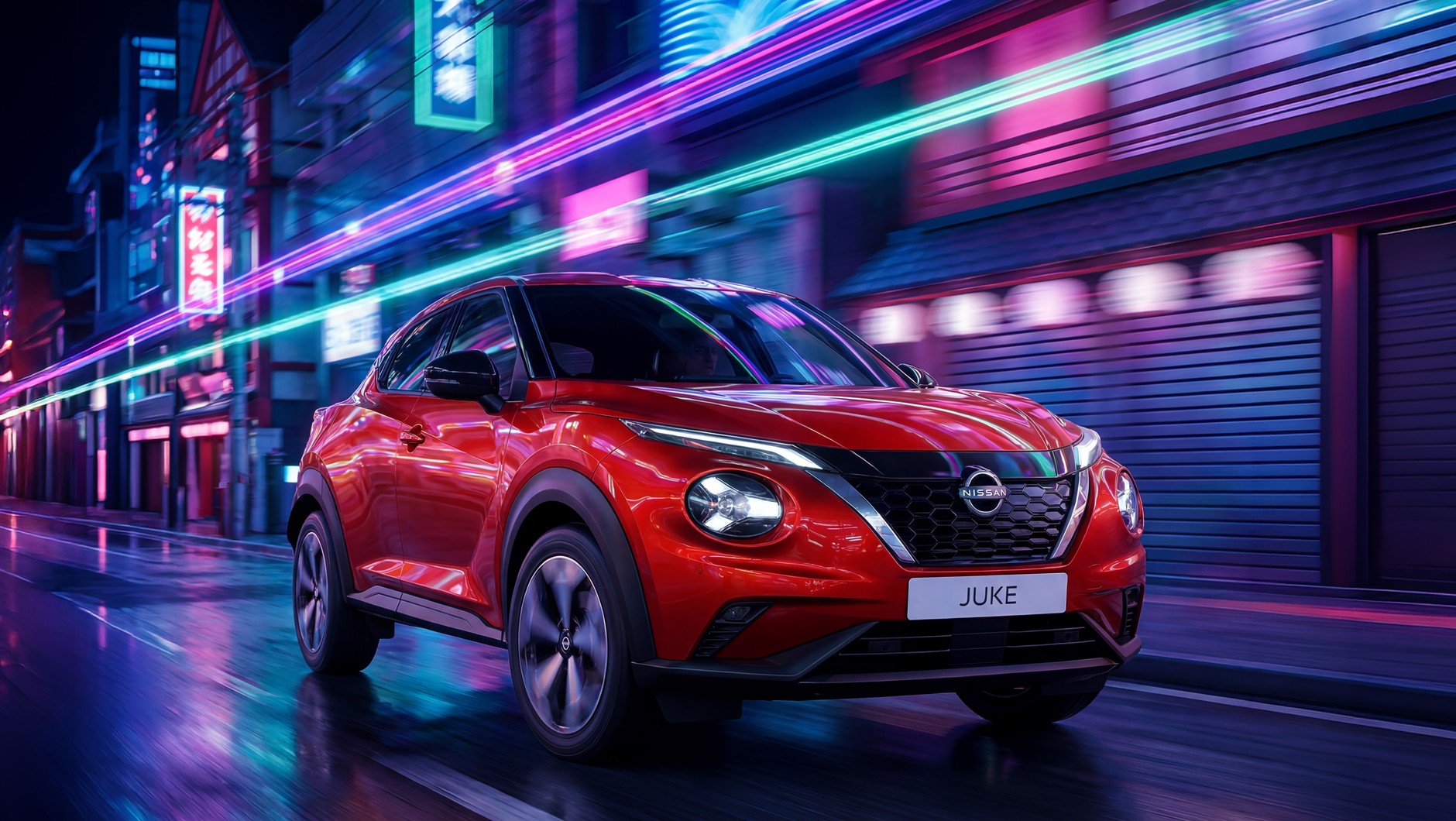 Nissan Juke w kolorze Fuji Sunset. Ten lakier nie wymaga dopłaty i jeszcze bardziej obniża cenę tego samochodu