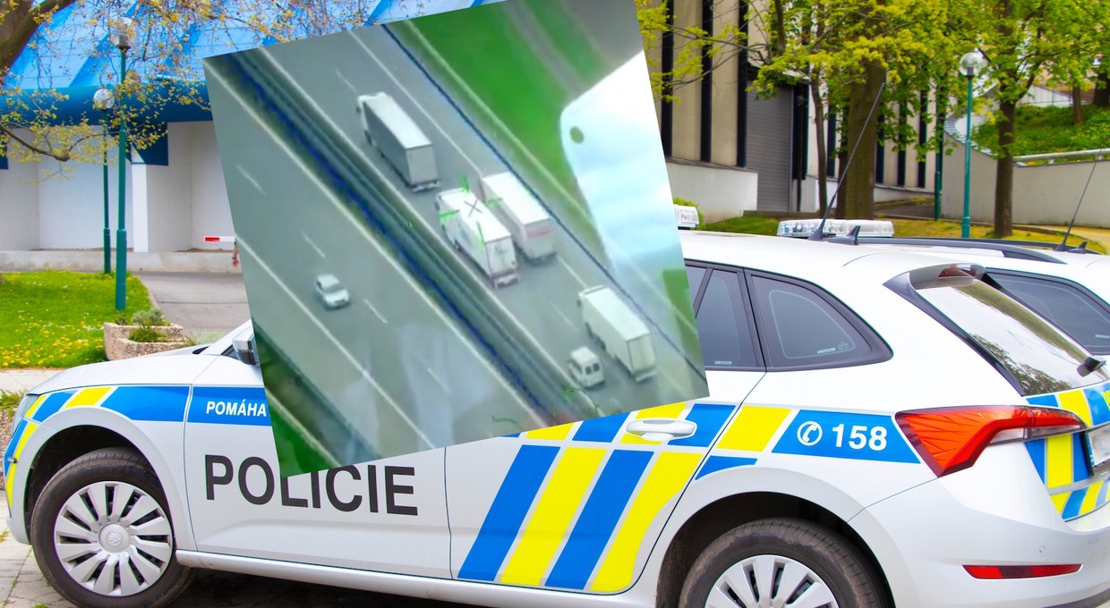 Czescy policjanci z helikoptera kontrolowali czas wyprzedzania na autostradzie