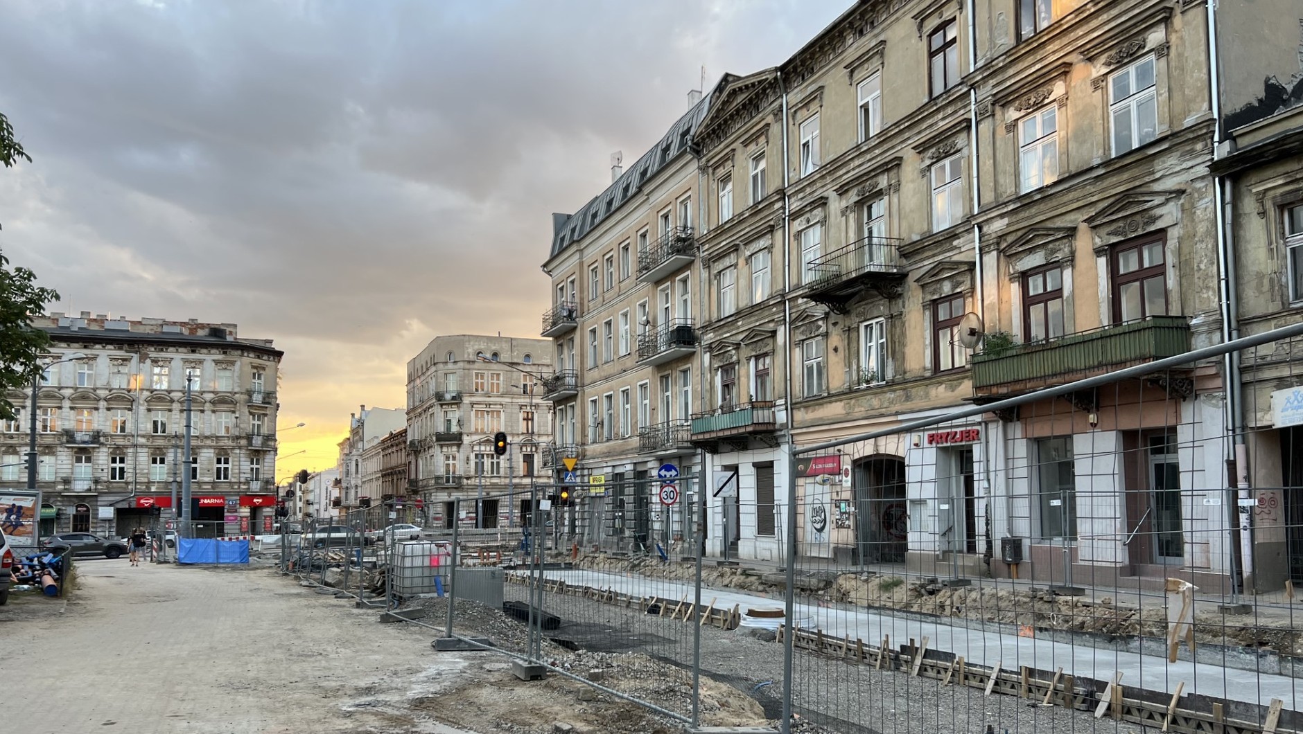 Remont na ul. Legionów w Łodzi