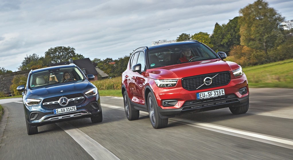 Porównanie hybrydowych SUVów: Mercedes GLA 250e kontra Volvo XC40 Recharge T4