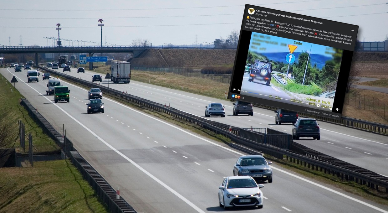 To już kolejny taki przypadek. Wjechał na trasę S7 pod prąd