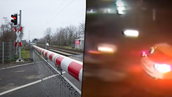 Rozpędzony pociąg uderzył w auto  na przejeździe. Dramatyczne nagranie ku przestrodze
