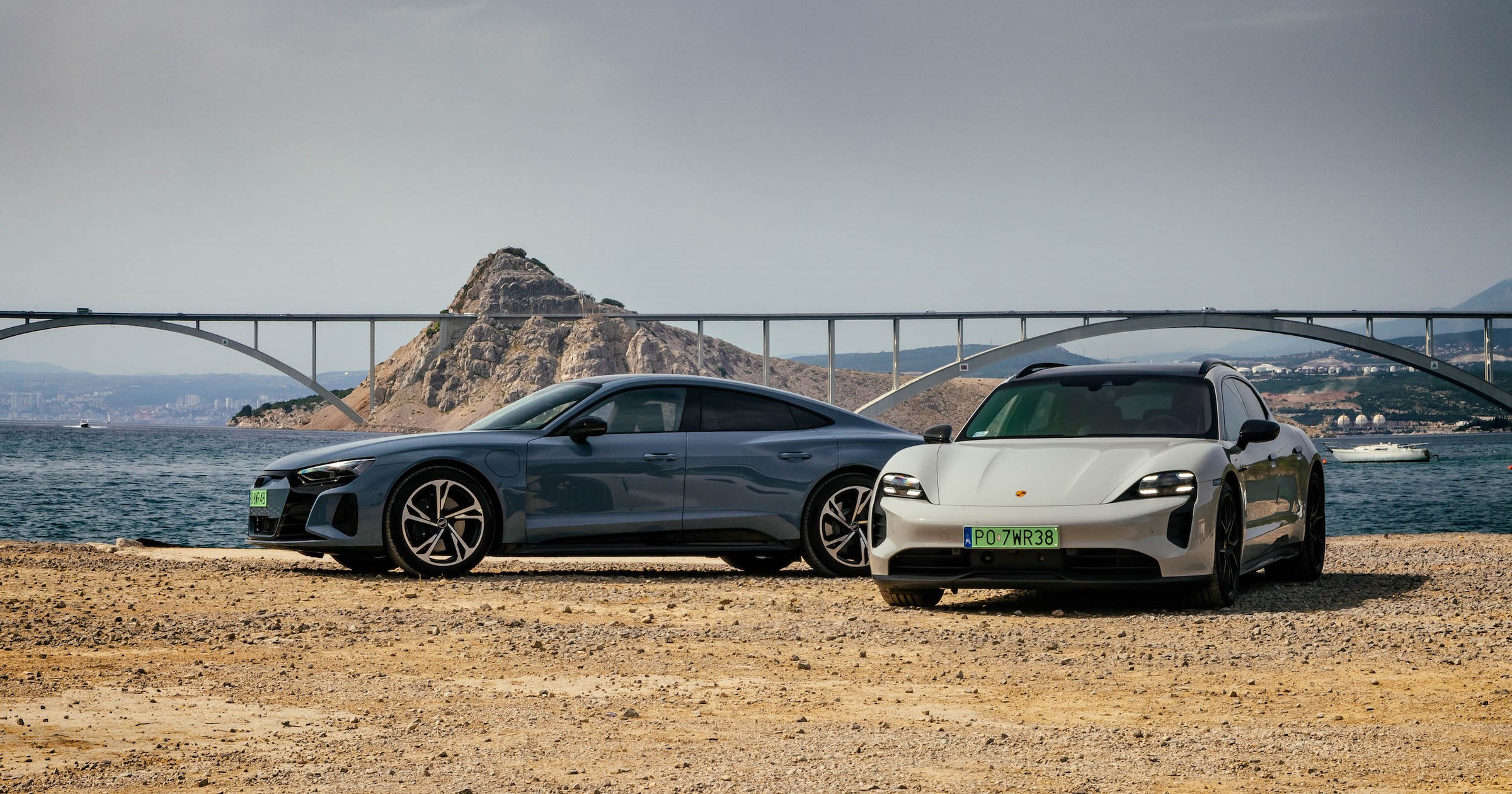 Podróż Porsche Taycanem i Audi e-tronem GT do Chorwacji