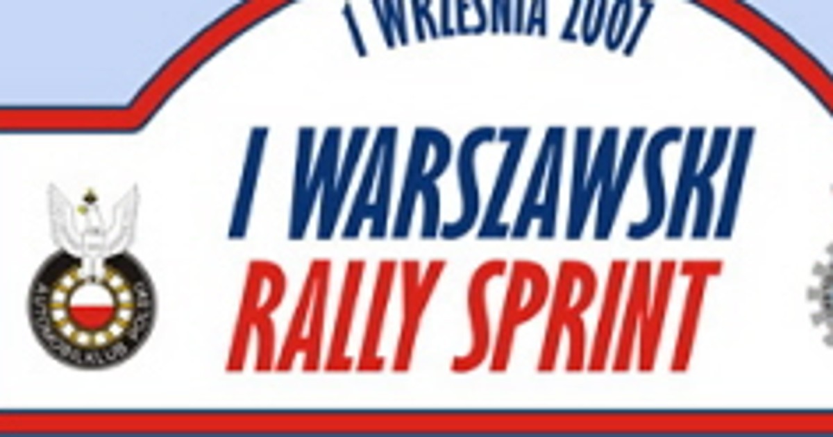 Zapraszamy na pierwszy Warszawski Rally Sprint