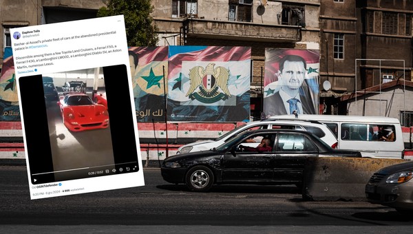 Rebelianci plądrują pałac al-Asada. Pokazali, co znaleźli w garażu