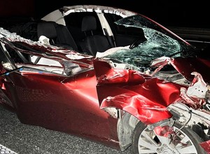 Uderzył w tira na autostradzie A2. Miał aż 2,5 promila. Zdjęcia przerażają