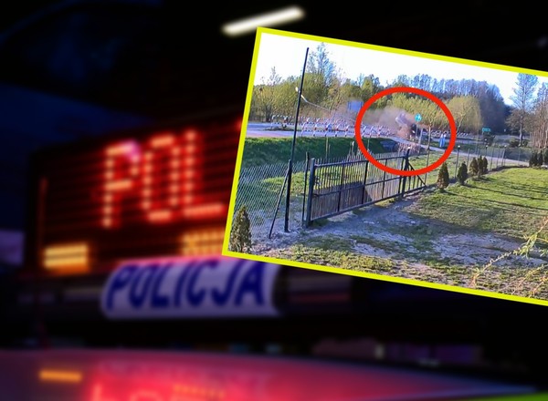 Dosłownie przeleciał przez ścieżkę rowerową swoim renault. Policja pokazała nagranie