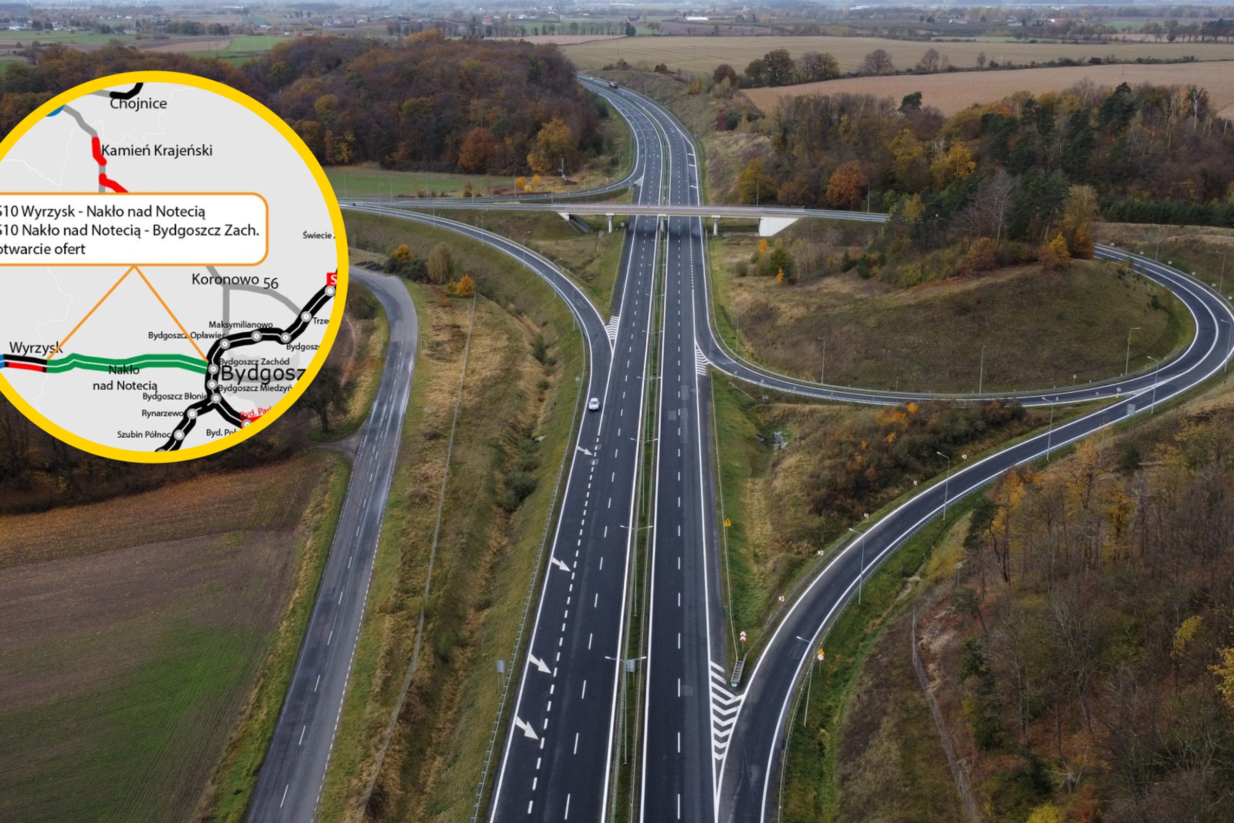Kolejny krok do budowy nowej drogi ekspresowej S10. Dwa odcinki koło Bydgoszczy