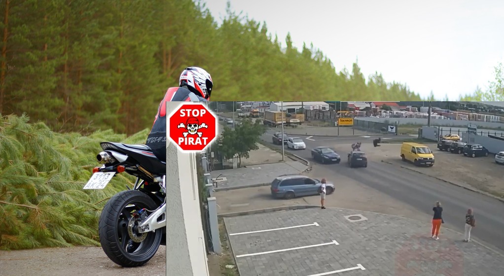 Motocykl uderzył w przód auta. Motocyklista poleciał na kilka metrów