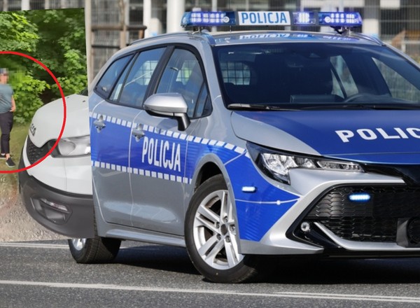 Obserwowali samochód jadący przed nimi. Musieli sięgnąć po telefon