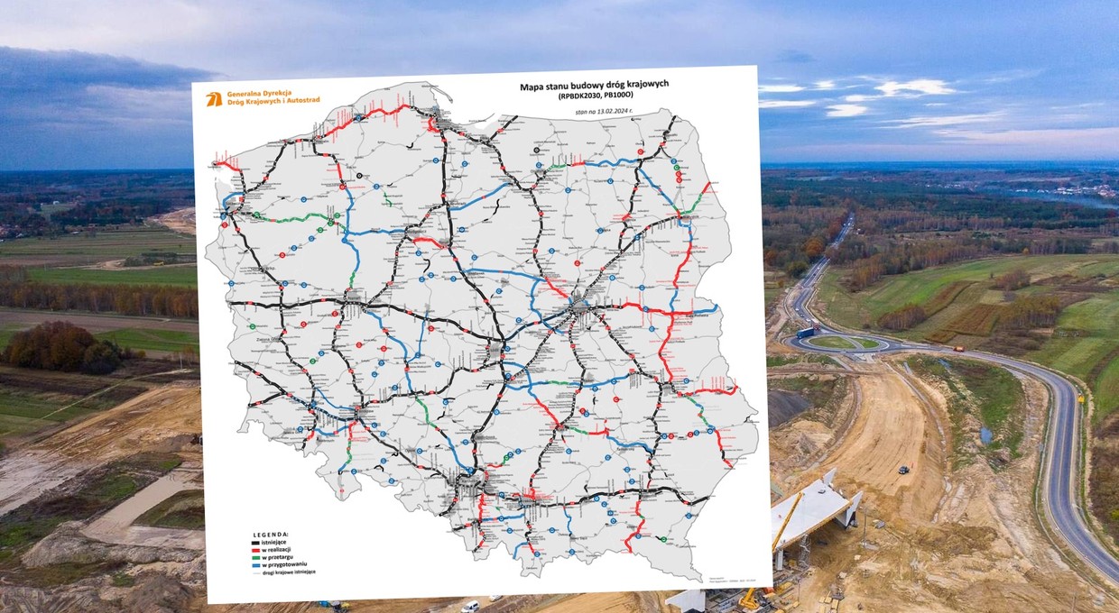 Nowe drogi w Polsce. Drogowcy ujawnili plany [MAPA]