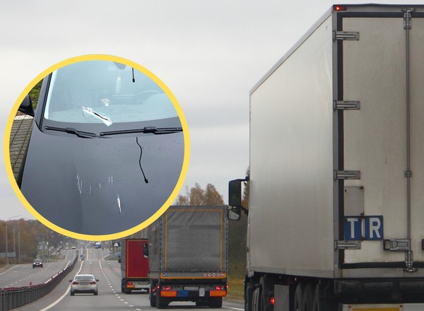 Usłyszał uderzenie i zjechał na postój. Był przerażony, gdy odkrył, co się stało