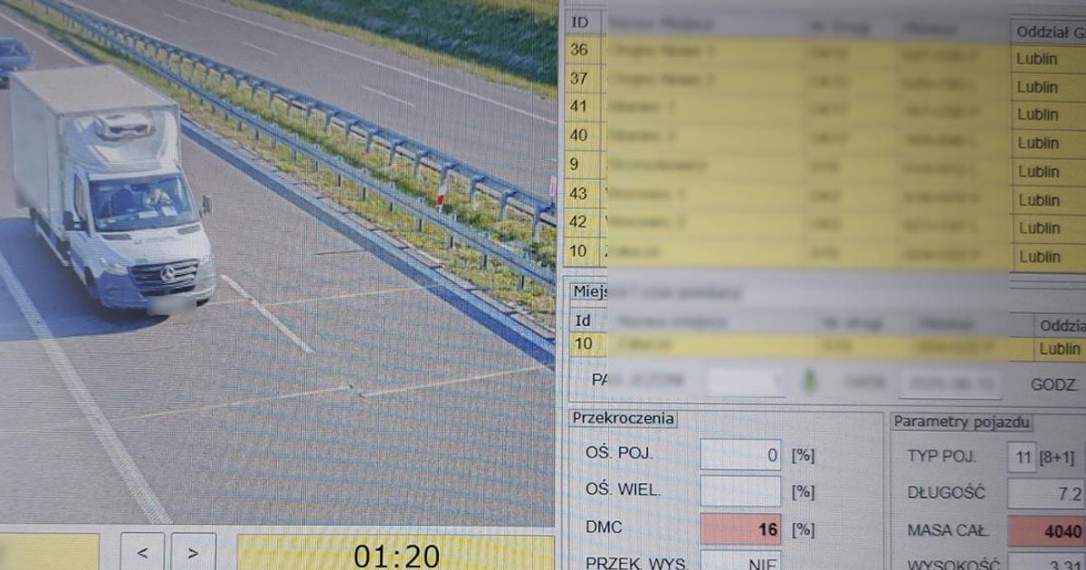 Kierowca auta dostawczego nie zjechał na kontrolę