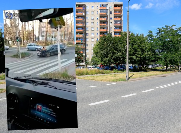 Niecodzienna sytuacja w Bielsku-Białej. Kierowca wiózł pieszego na masce [WIDEO]